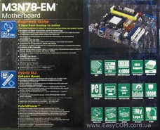 Обзор материнской платы ASUS M3N78-EM