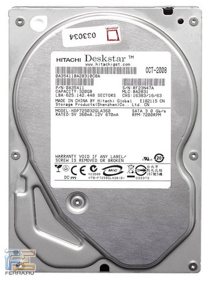 Обзор двух жестких дисков на 320 Gb: Hitachi и Western Digital