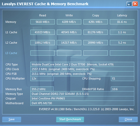 Обзор ноутбука Dell XPS M1730