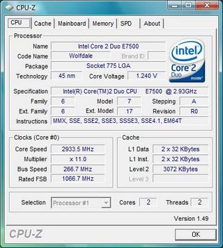 Тест процессора Intel Core 2 Duo E7500